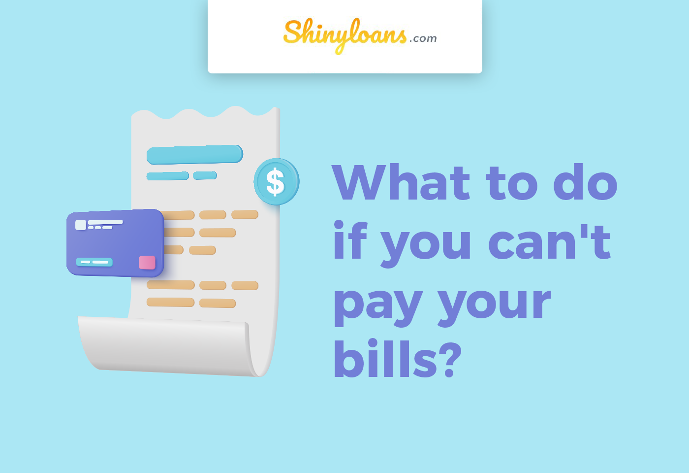 What to do if you can't pay your bills?