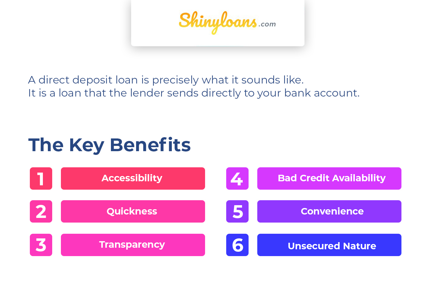 Loans With Direct Deposit  | ShinyLoans